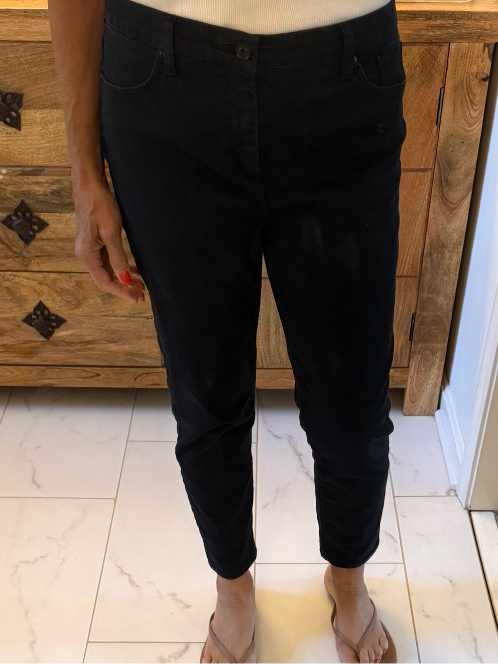 Chico's Black Girlfriend Slim Leg Ankle Jeans 1.5 Chicos size (10 regular)
